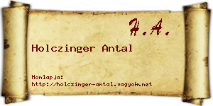 Holczinger Antal névjegykártya