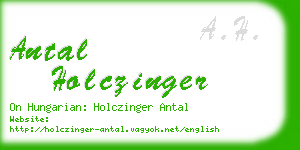 antal holczinger business card